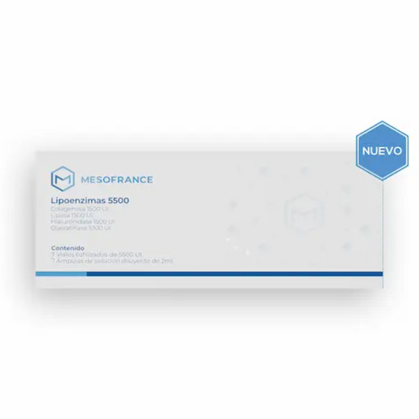 Mesofrance Lipoenzimas 5500 - 7 viales de 2 ml